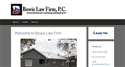 Desktop Screenshot of bowielawoffice.com